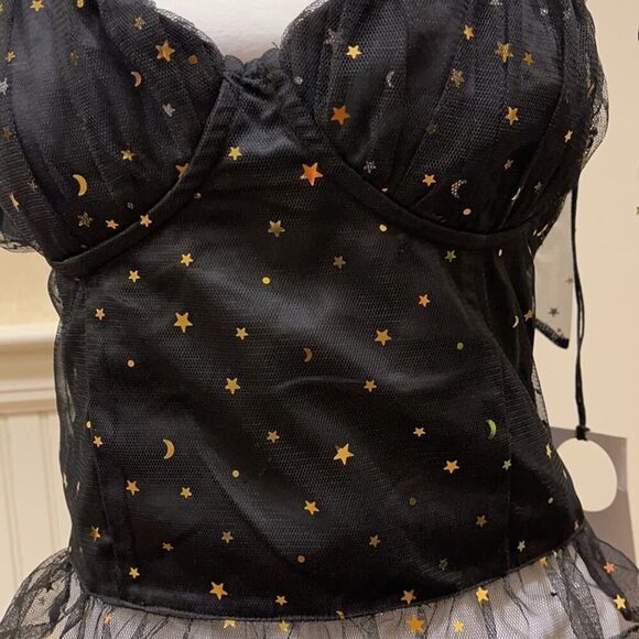 Privacy Please tulle crop top  NWT M - Picture 2 of 10